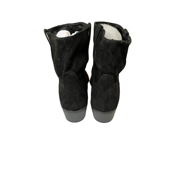 NWOB Dolcetta Black Faux Suede Jane Pull-On Ankle Booties Women's Size 6.5 - Picture 3 of 7